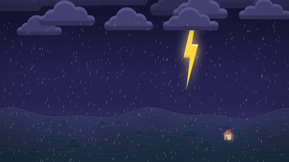 wallpaper SkyTale พายุฝนฟ้าคะนองกลางคืน มีสายฟ้า